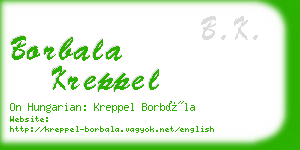 borbala kreppel business card